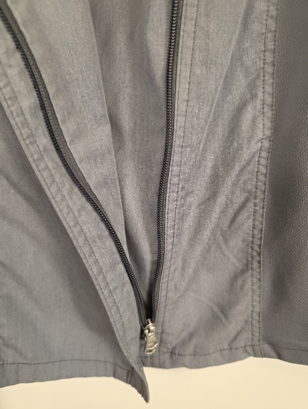 Chef Works Chef Coat Jacket Medium Gray Short Sleeve Zip Ventilated Workwear - Picture 7 of 14